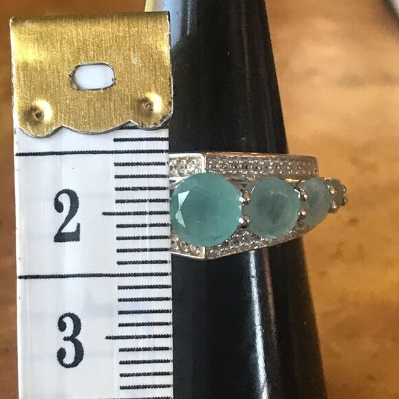 Natural Grandidierite Sterling Silver Ring Size 7 - Picture 6 of 8